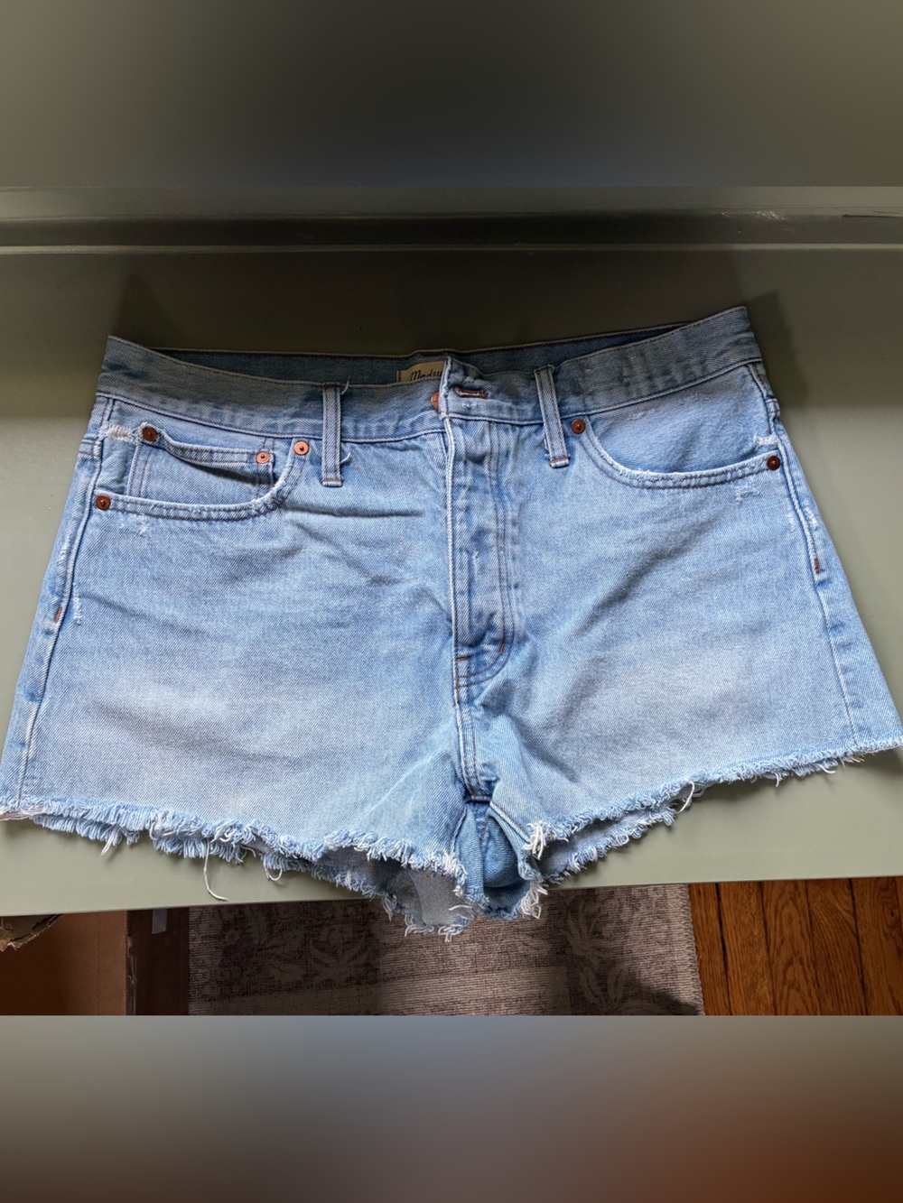 Madewell Button Fly Relaxed Denim Shorts Sz 30
